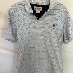 Penguin Blue Striped Polo